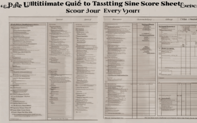 The Ultimate Guide to Wine Tasting Score Sheets: Perfect Your Scoring for Every Tasting Experience