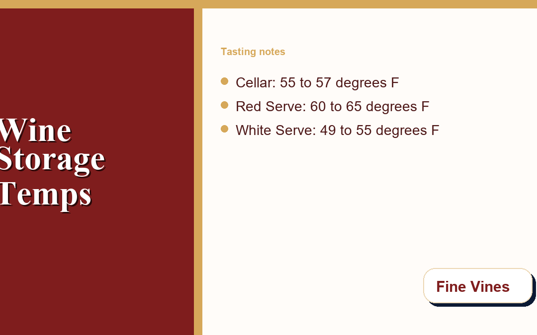 Wine Storage Temperature Guide: Serving, Cellar, and Open-Bottle Basics